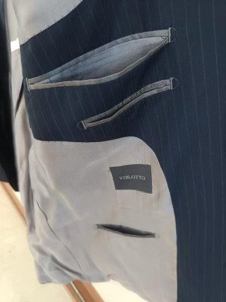 Traje de caballero azul