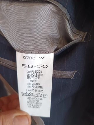 Traje de caballero azul