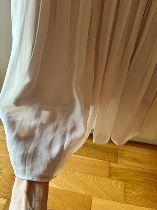 Falda midi plisada Uniqlo beige talla única