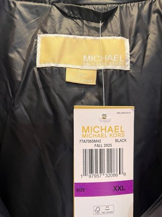 Chaquetón Michael Kors Negro Talla XXL sin estrena