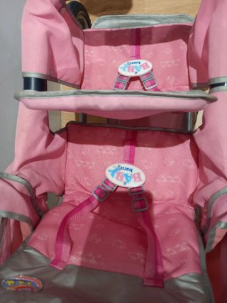 Carrito Gemelar Baby Born Rosa