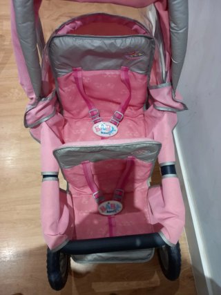 Carrito Gemelar Baby Born Rosa