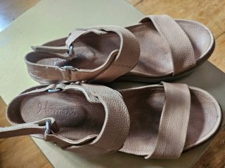Sandalias Homers beises Piel Talla 40