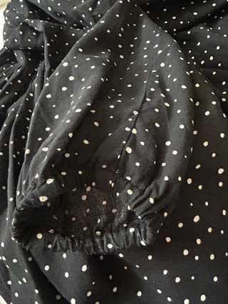 Vestido largo estampado lunares