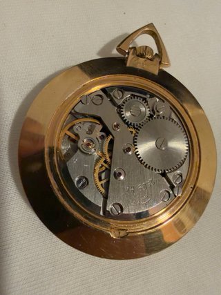 Reloj de bolsillo Sekonda 19 Jewels chapado oro