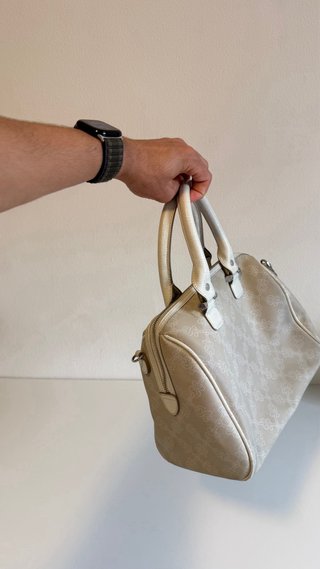 Bolso de mano Tous beige y blanco