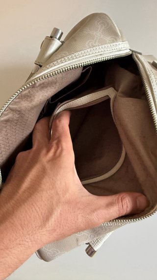Bolso de mano Tous beige y blanco