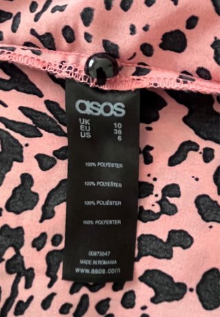 Vestido corto estampado Asos Talla 38, S ESPAÑOLA