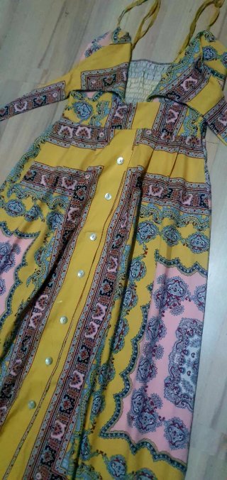 Vestido largo estampado talla 38/40