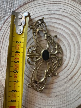Broche/Colgante Mariposa Art Nouveau Negro/Dorado