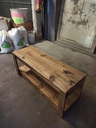 Mueble TV madera reciclada color roble
