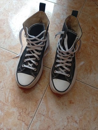 Converse plataforma mujer negras
