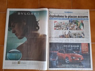 Italia Campione del Mondo 2006 Giornale Tuttosport