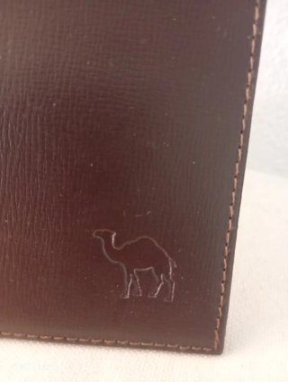 Cartera Billetera Camel Piel Grande Marrón