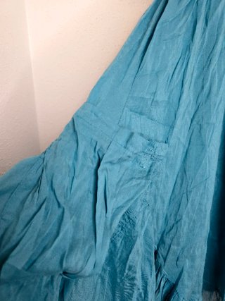 Vestido Verano Azul Volante Talla M