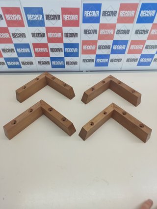 Zoccoli angolari in legno 50 mm noce x4 - IPEA