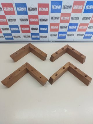 Zoccoli angolari in legno 50 mm noce x4 - IPEA