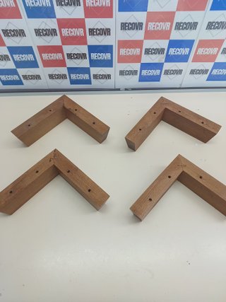 Zoccoli angolari in legno 50 mm noce x4 - IPEA