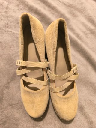 Zapatos tipo alpargata tacón 8 cm beige