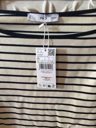 Jersey Mango Rayas Manga Larga Talla M