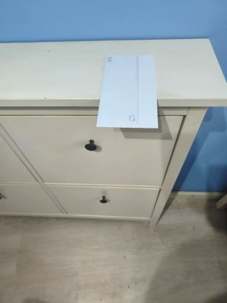 Zapateros Ikea blancos 4 compartimentos