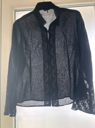 Camisa Torero Negra Manga Larga Talla L