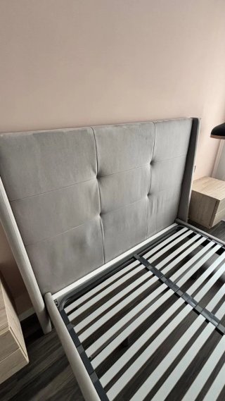 Cama Matrimonio Tapizada Base y Cabecero