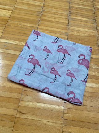 Sciarpa leggera con fenicotteri rosa #409-1