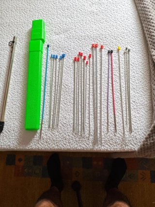 Agujas de tejer con funda