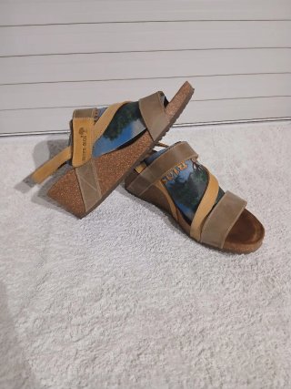 Sandalias Inter-Bios Mujer Marrón Multicolor