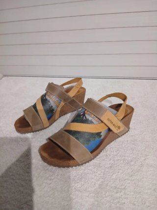 Sandalias Inter-Bios Mujer Marrón Multicolor