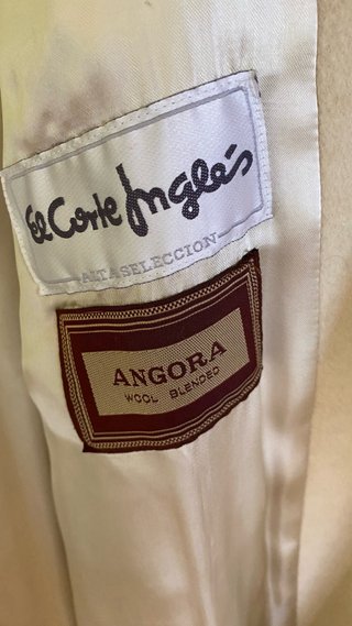 Abrigo de Angora con cuello de pelo Talla L