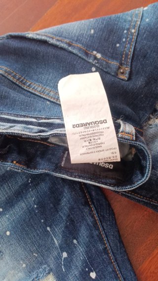 Bermudas Dsquared2 azules con salpicaduras