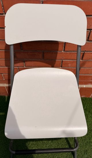 Taburete plegable Ikea blanco