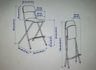 Taburete plegable Ikea blanco
