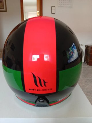 Casco Moto Estilo Retro Negro/Rojo