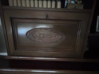 Mueble Comedor Vintage Madera y Cristal