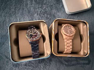 Reloj Fossil CE 1125 Azul y Dorado