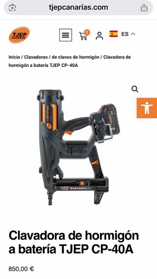 Pistola TJEP CP-40A con cargador y batería