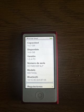 iPod Nano Apple Rojo y Blanco