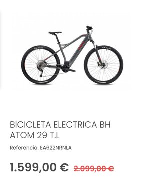 Bicicleta Eléctrica BH Atom 29 T.L