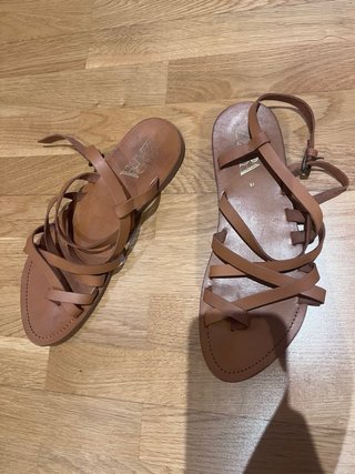 Sandalias ZARA Mujer Marrones Talla 37