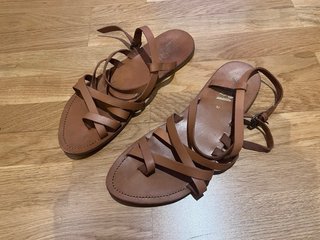 Sandalias ZARA Mujer Marrones Talla 37