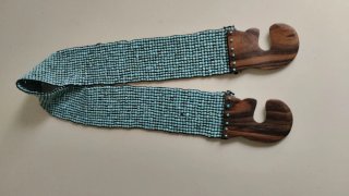 Cinturón Mujer elástico de cuentas  turquesa