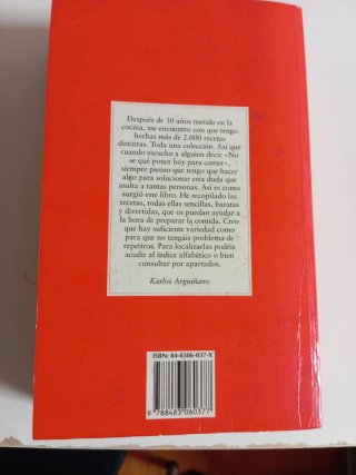 Libro cocina Carlos Arguiñano