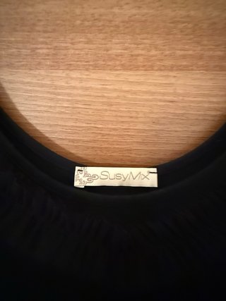 Abito lungo in tulle nero