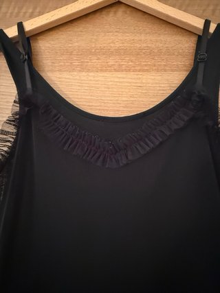 Abito lungo in tulle nero
