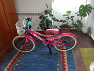 Bicicleta infantil rosa WRC