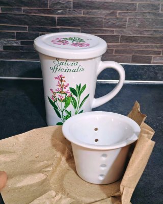 Tazza tisana con filtro Salvia officinalis