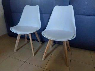 2 Sillas estilo nórdico Blancas